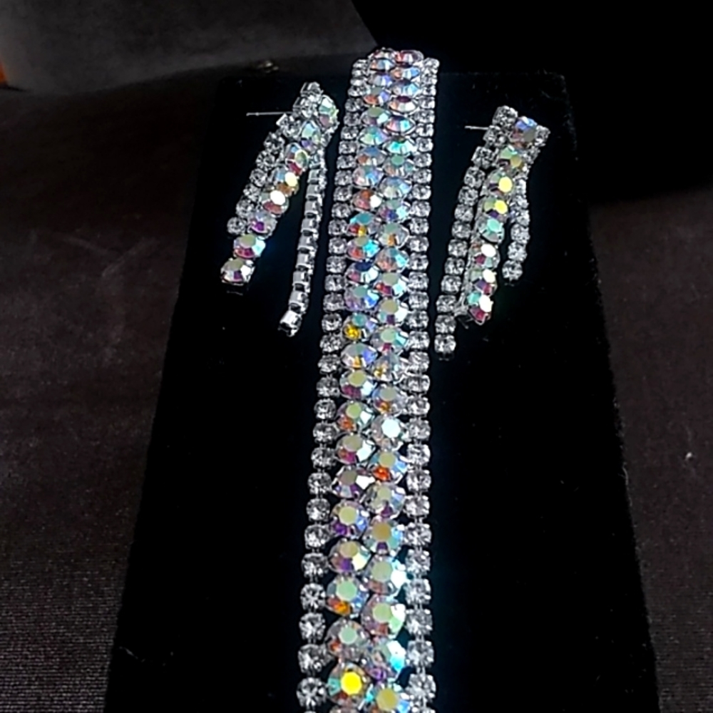 Christina collection rhinestone choker set